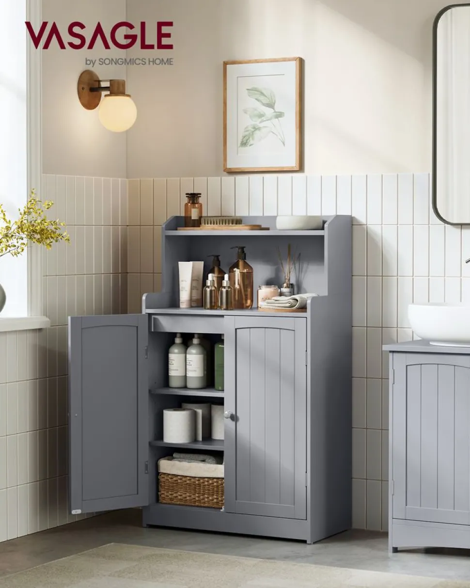 Store SONGMICS Meuble toilette 20 x 60 x 80 cm blanc nuage