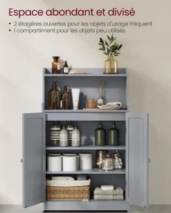Store SONGMICS Meuble toilette 20 x 60 x 80 cm blanc nuage