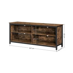 Best SONGMICS Meuble TV 4 cases industriel Noir