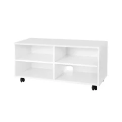 Fashion SONGMICS Meuble TV 4 casiers Blanc