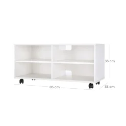 Fashion SONGMICS Meuble TV 4 casiers Blanc