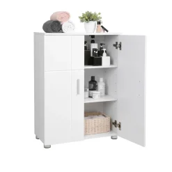 Store SONGMICS Meuble TV 120 cm pour télévisions jusqu'à 55 pouces blanc