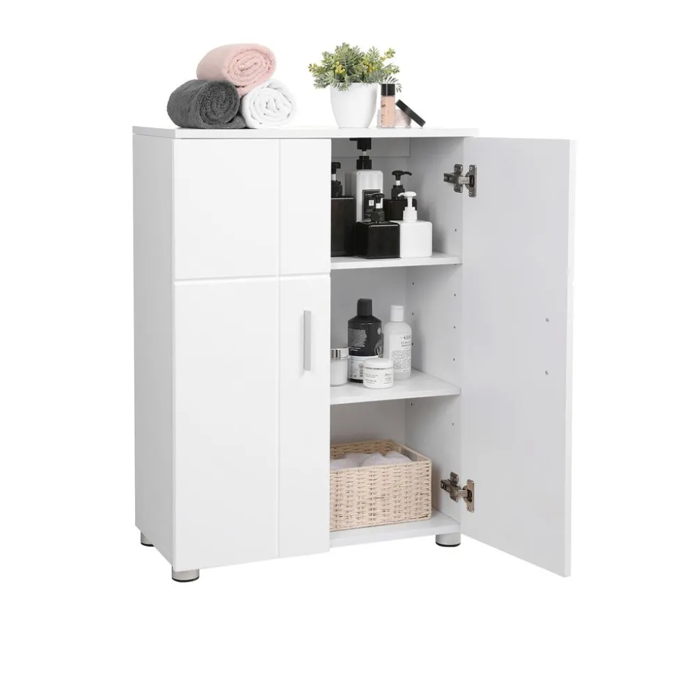 Store SONGMICS Meuble TV 120 cm pour télévisions jusqu'à 55 pouces blanc