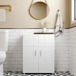 Store SONGMICS Meuble TV 120 cm pour télévisions jusqu'à 55 pouces blanc