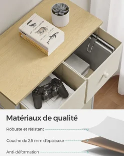 Outlet SONGMICS Meuble TV 2 portes rustique Marron Rustique