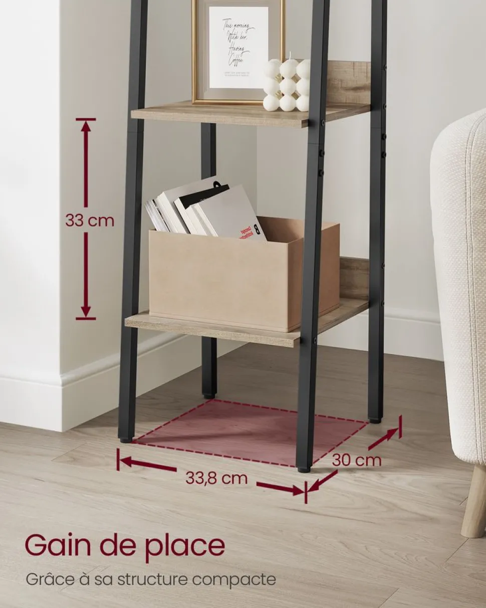 Cheap SONGMICS Meuble TV 3 tiroirs 3 étagères marron rustique et noir