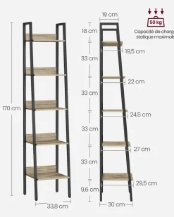 Cheap SONGMICS Meuble TV 3 tiroirs 3 étagères marron rustique et noir