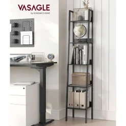 Cheap SONGMICS Meuble TV 3 tiroirs 3 étagères marron rustique et noir