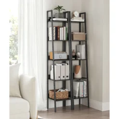 Cheap SONGMICS Meuble TV 3 tiroirs 3 étagères marron rustique et noir