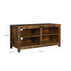 Outlet SONGMICS Meuble TV avec trous câbles Blanc