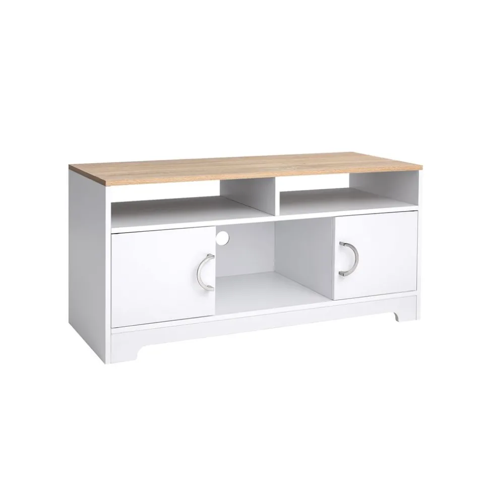 Cheap SONGMICS Meuble TV couleur boisée Blanc