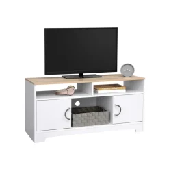 Cheap SONGMICS Meuble TV couleur boisée Blanc