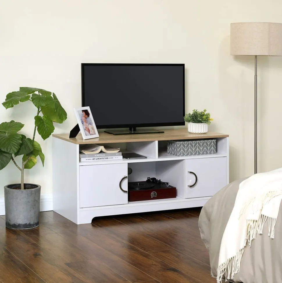 Cheap SONGMICS Meuble TV couleur boisée Blanc