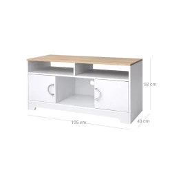 Cheap SONGMICS Meuble TV couleur boisée Blanc