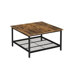 Discount SONGMICS Meuble TV design X Brun Vintage Noir