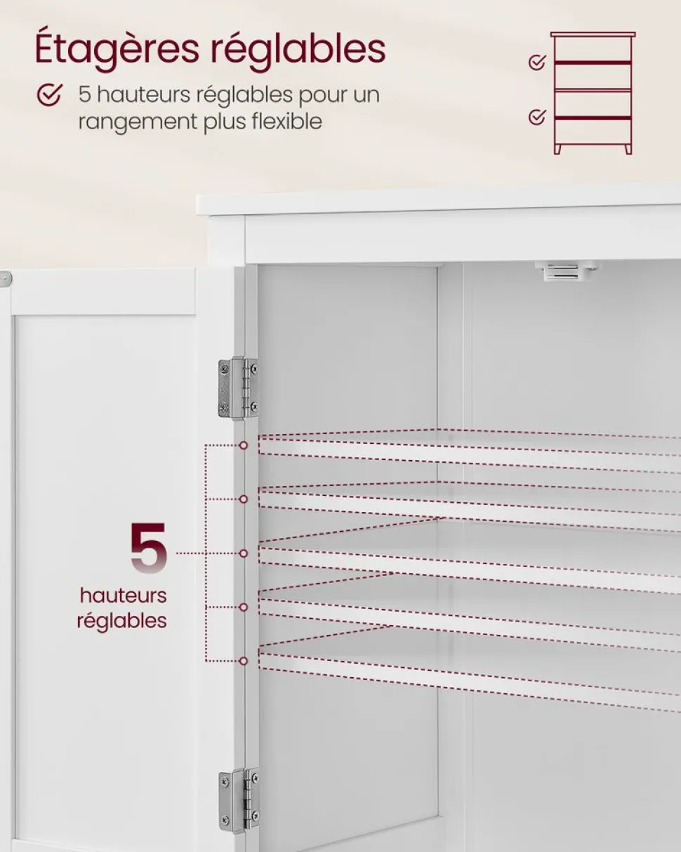 Fashion SONGMICS Meuble TV façon grange