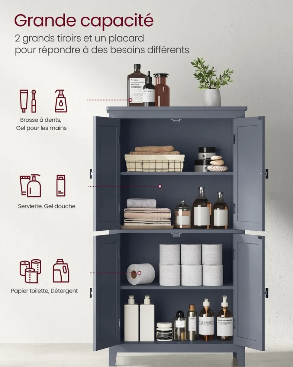 Fashion SONGMICS Meuble TV façon grange