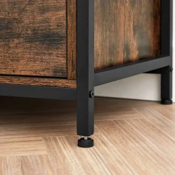 Cheap SONGMICS Meuble TV fermé industriel Brun Vintage Noir