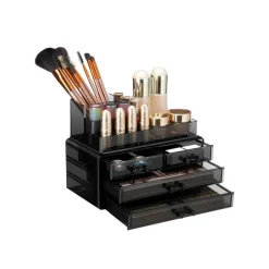 Clearance SONGMICS Meuble TV industriel Marron rustique et noir