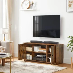 Fashion SONGMICS Meuble TV Marron Rustique