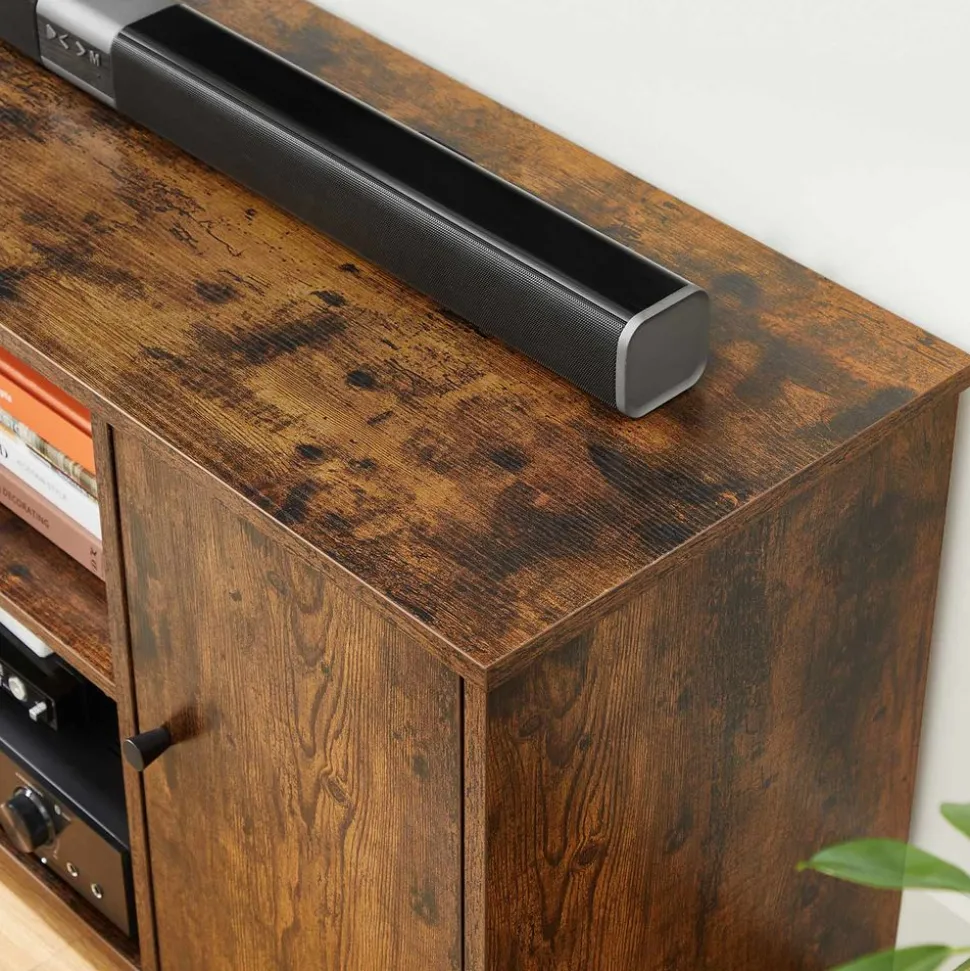 Fashion SONGMICS Meuble TV Marron Rustique