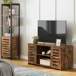 Fashion SONGMICS Meuble TV Marron Rustique