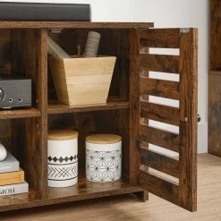 Fashion SONGMICS Meuble TV Marron Rustique