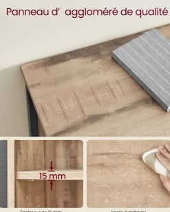 Clearance SONGMICS Meuble TV mural Blanc