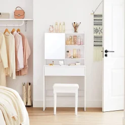 Cheap SONGMICS Meuble TV ouvert industriel Marron Rustique