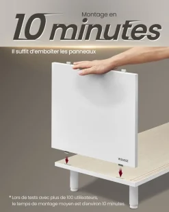 Sale SONGMICS Meuble tv pour téléviseur jusqu’à 65 pouces cadre en métal, marron rustique et noir