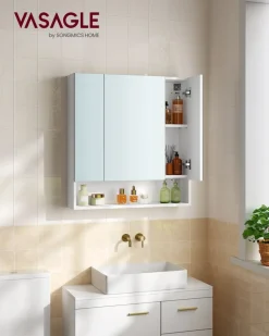 Best SONGMICS Miroir intégral 160 x 50 cm cadre en alliage d’aluminium noir d’encre