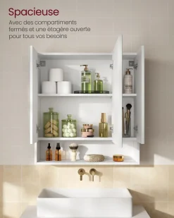 Best SONGMICS Miroir intégral 160 x 50 cm cadre en alliage d’aluminium noir d’encre