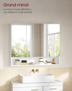 Best SONGMICS Miroir intégral 160 x 50 cm cadre en alliage d’aluminium noir d’encre