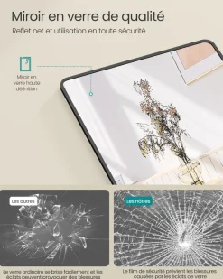 Clearance SONGMICS Miroir intégral 160 x 50 cm cadre en alliage d’aluminium noir d'encre