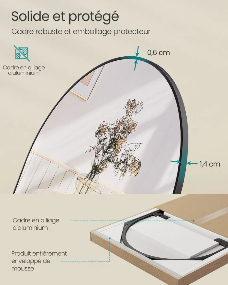 Best Sale SONGMICS Miroir maquillage grossissant x 7