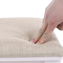 Clearance SONGMICS Miroir Mural avec LED et Serrure Surface Blanche + Doublure Grise Beige