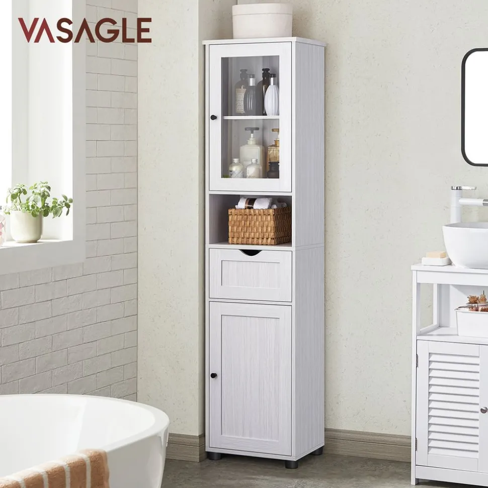 Outlet SONGMICS Organisateur cosmétiques 2-en-1 blanc