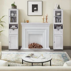 Outlet SONGMICS Organisateur cosmétiques 2-en-1 blanc