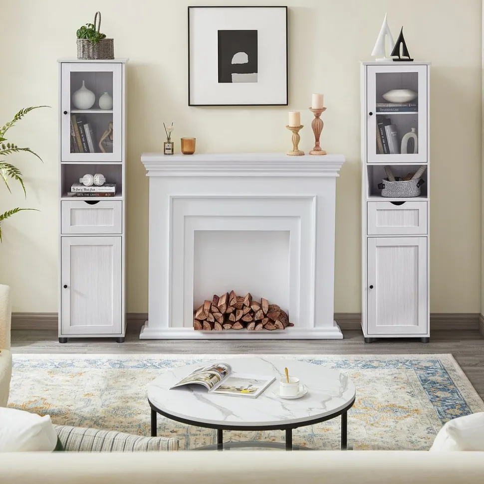 Outlet SONGMICS Organisateur cosmétiques 2-en-1 blanc