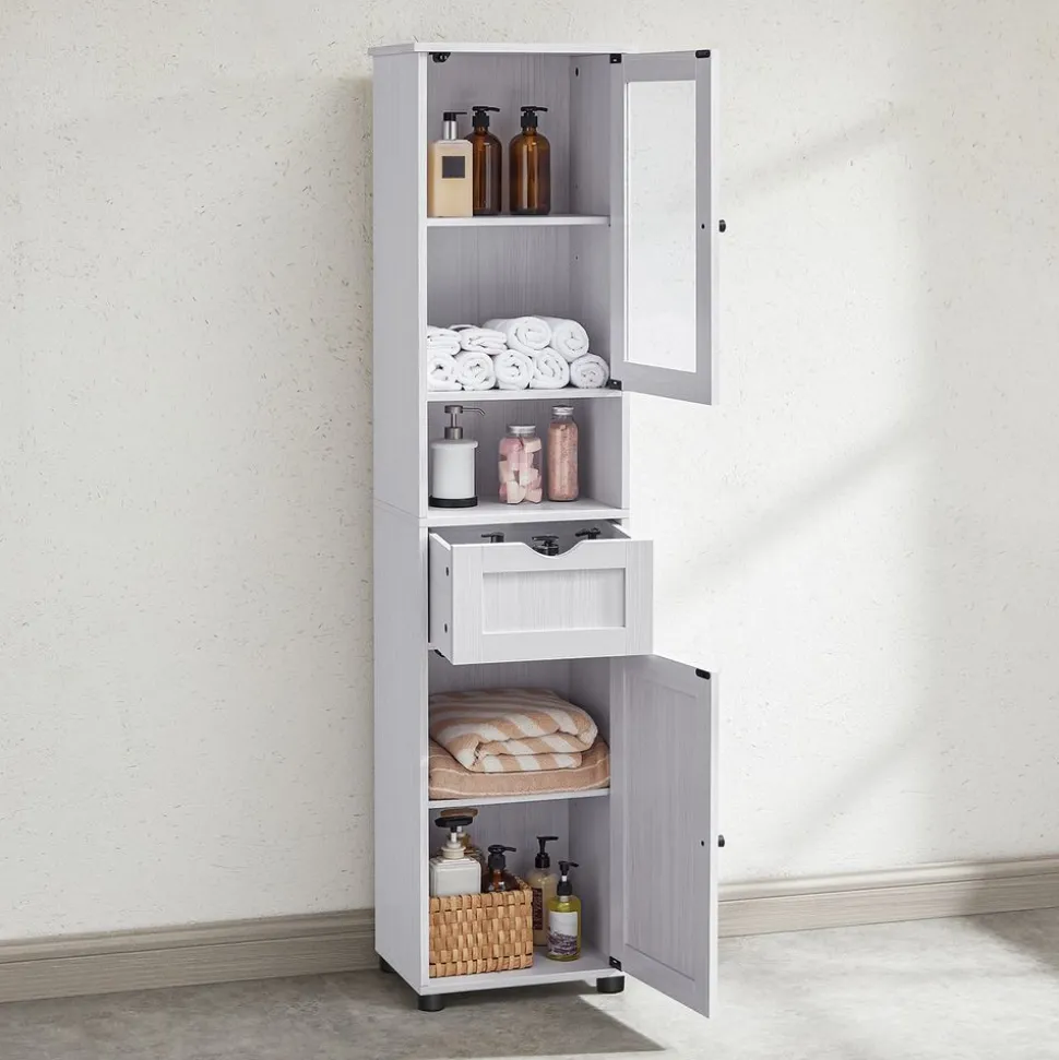 Outlet SONGMICS Organisateur cosmétiques 2-en-1 blanc