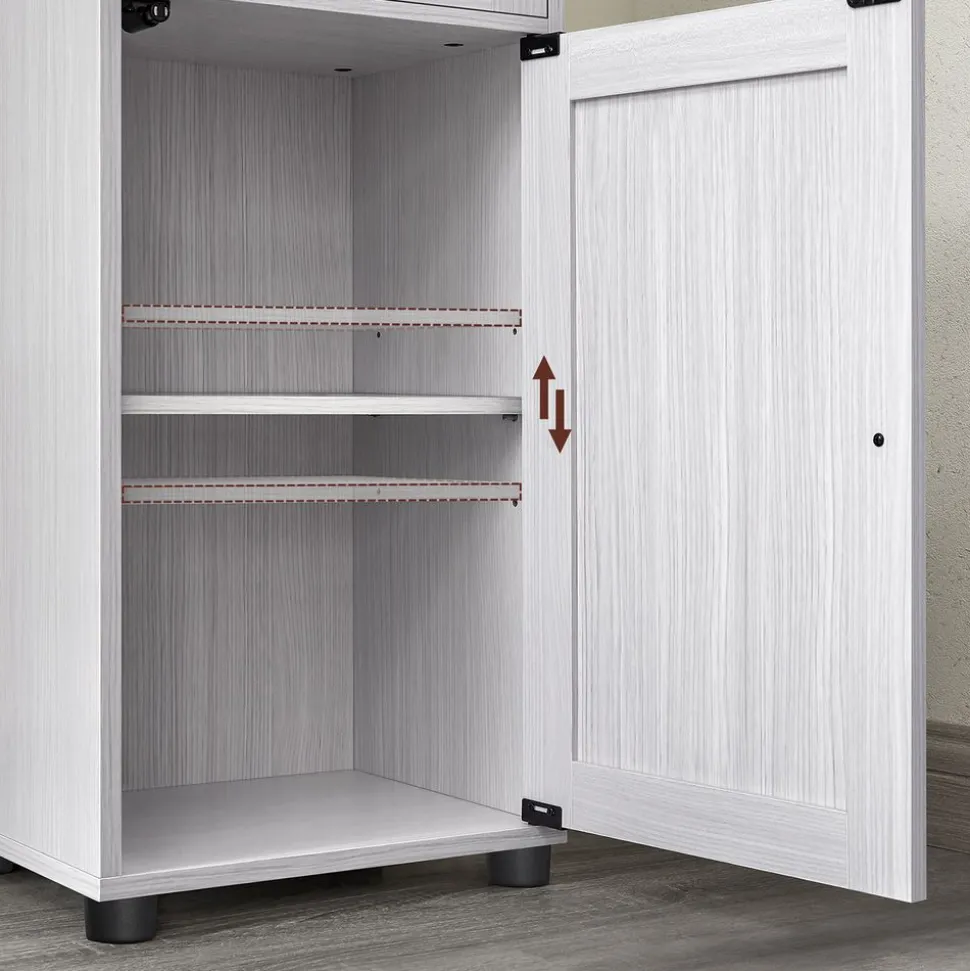 Outlet SONGMICS Organisateur cosmétiques 2-en-1 blanc