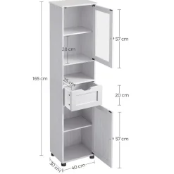 Outlet SONGMICS Organisateur cosmétiques 2-en-1 blanc