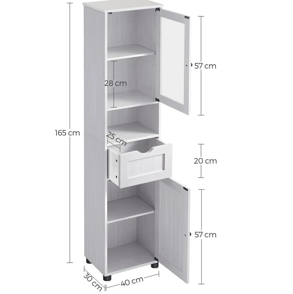 Outlet SONGMICS Organisateur cosmétiques 2-en-1 blanc