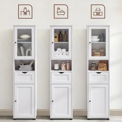 Outlet SONGMICS Organisateur cosmétiques 2-en-1 blanc