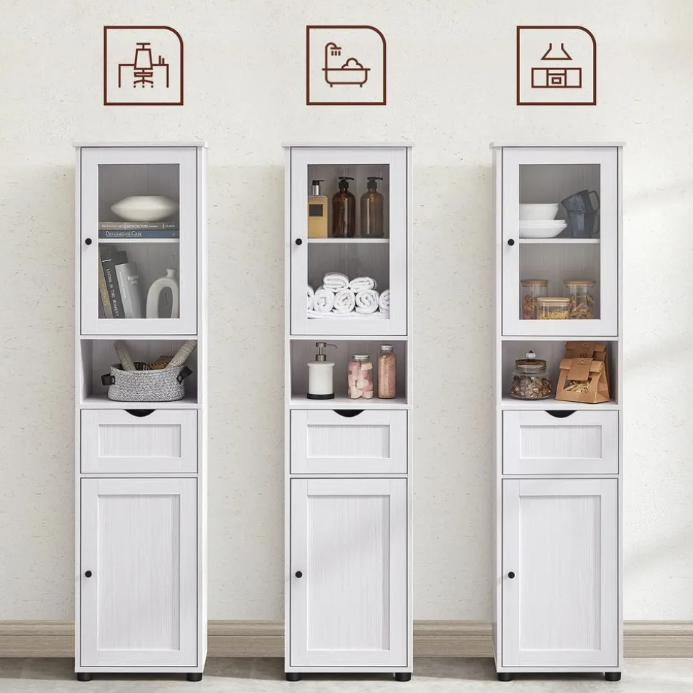 Outlet SONGMICS Organisateur cosmétiques 2-en-1 blanc