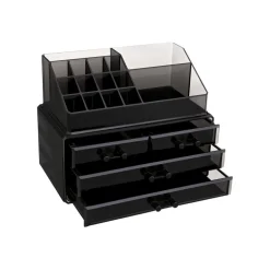 Hot SONGMICS Organisateur cosmétiques noir Blanc