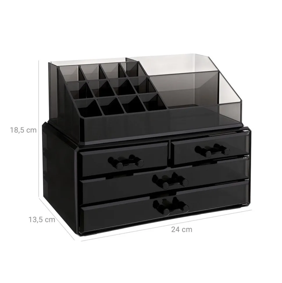 Hot SONGMICS Organisateur cosmétiques noir Blanc