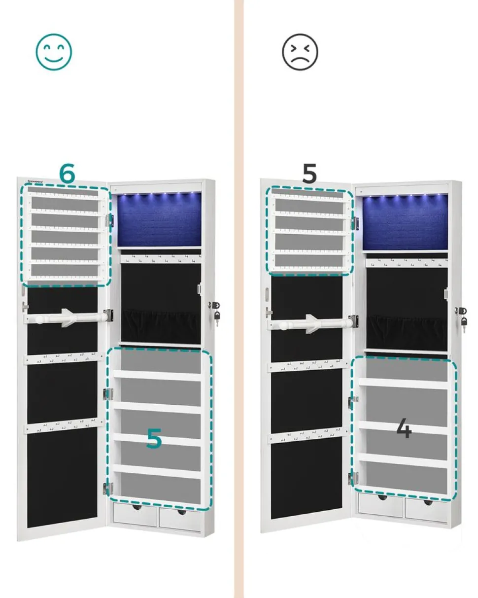 Hot SONGMICS Panier à linge 3 bacs boisé