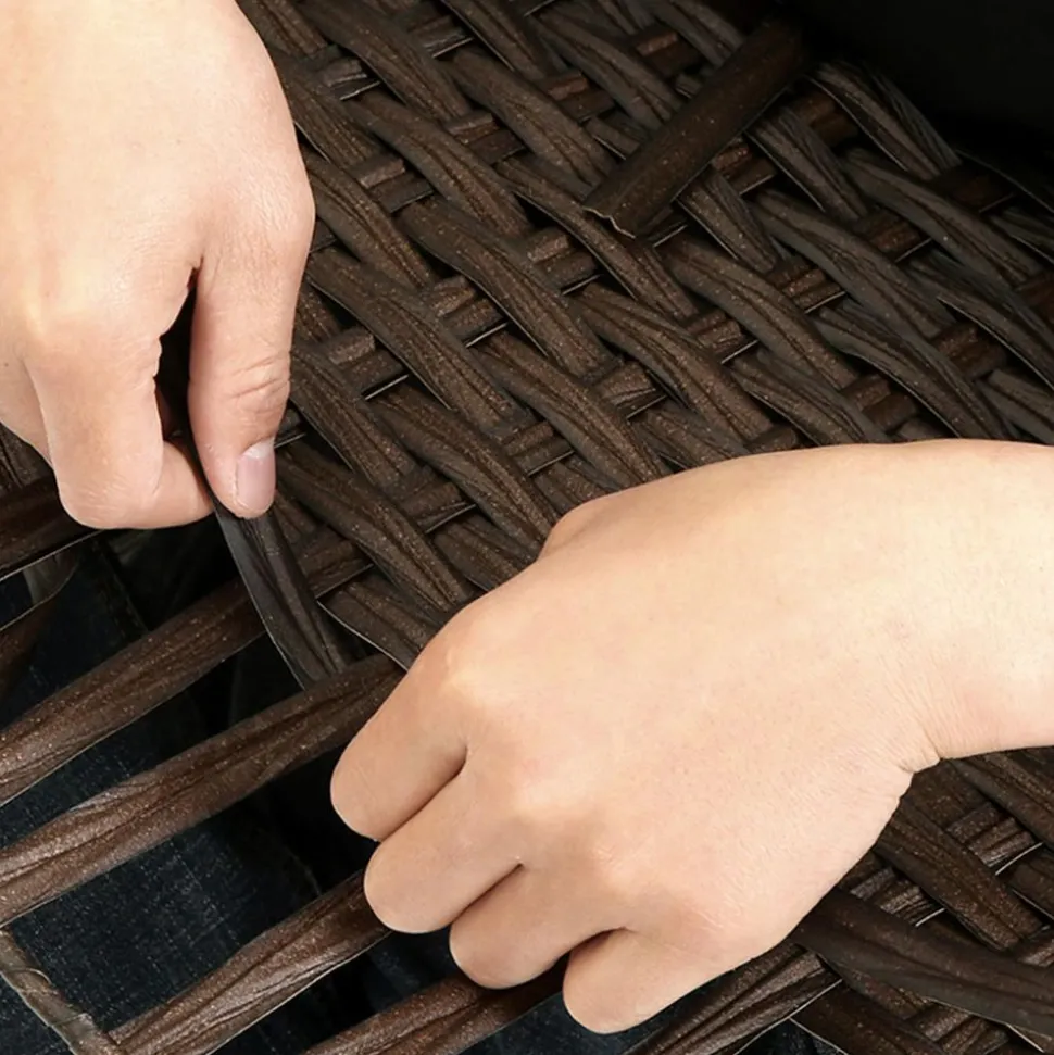 Clearance SONGMICS Panier à linge 2 bacs marron