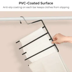 Fashion SONGMICS Panier à linge avec couvercle 72L en bambou pliable avec sac amovible lavable poignées gris